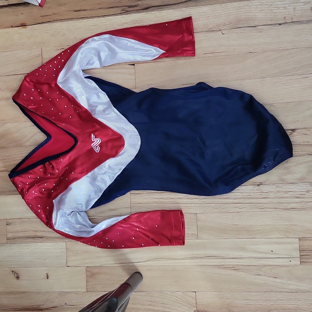 3/4 sleeve gymnastics leotard